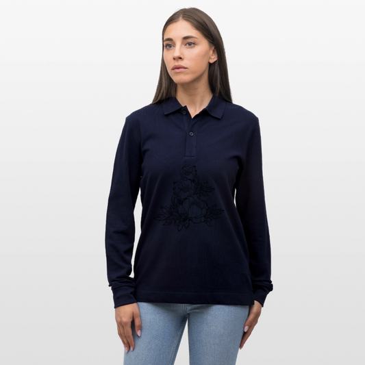 Polo a manica lunga ecologica unisex Prepster di Stanley/Stella - navy