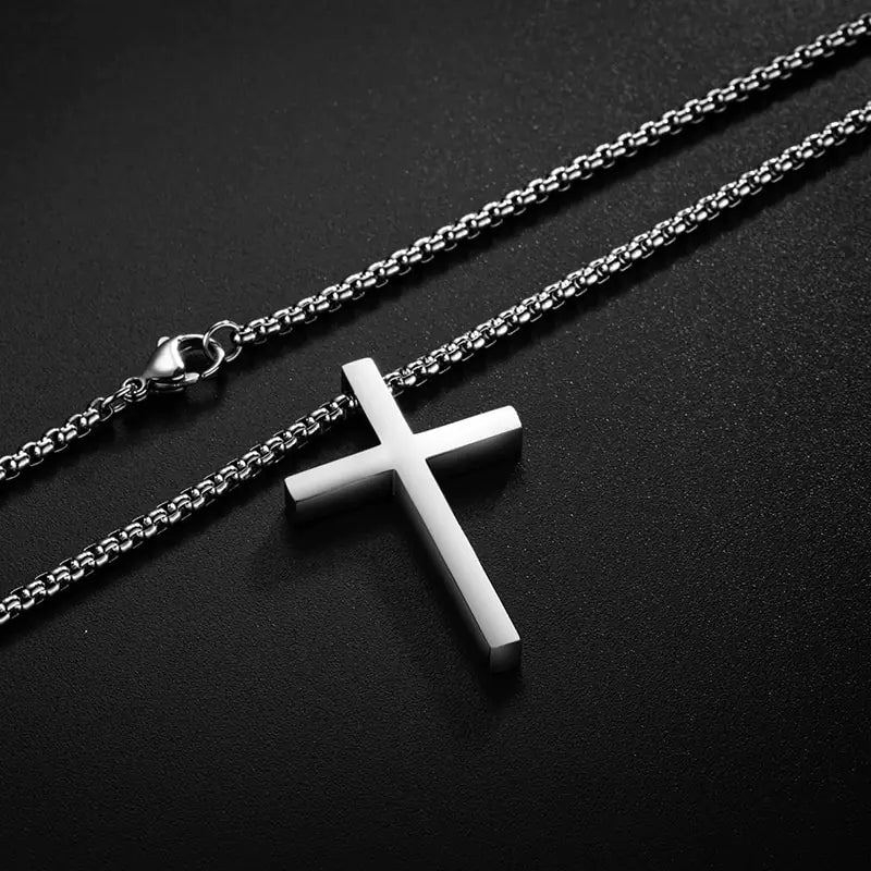 Collana a croce in acciaio inossidabile