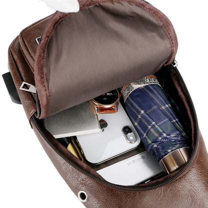 Borsa a tracolla portatile USB con ricarica