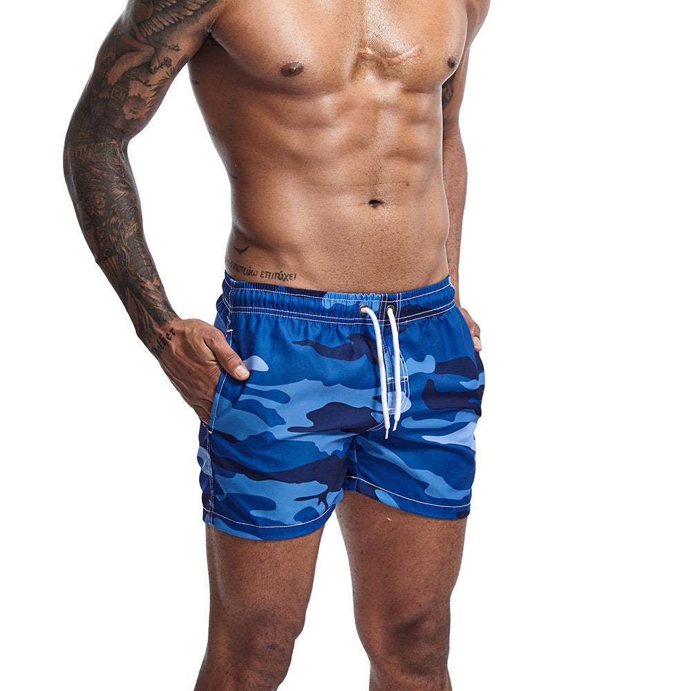 Pantaloni da spiaggia mimetici da uomo