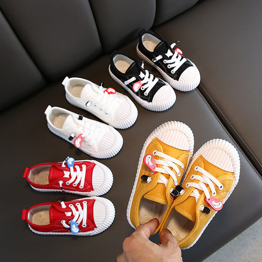 Scarpe in tela color caramella per bambini in stile coreano