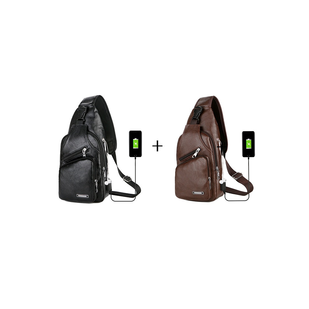 Borsa a tracolla portatile USB con ricarica