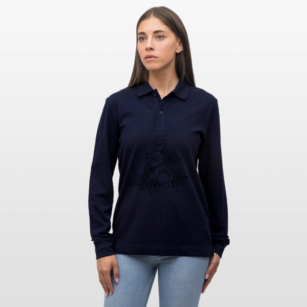 Polo a manica lunga ecologica unisex Prepster di Stanley/Stella - navy