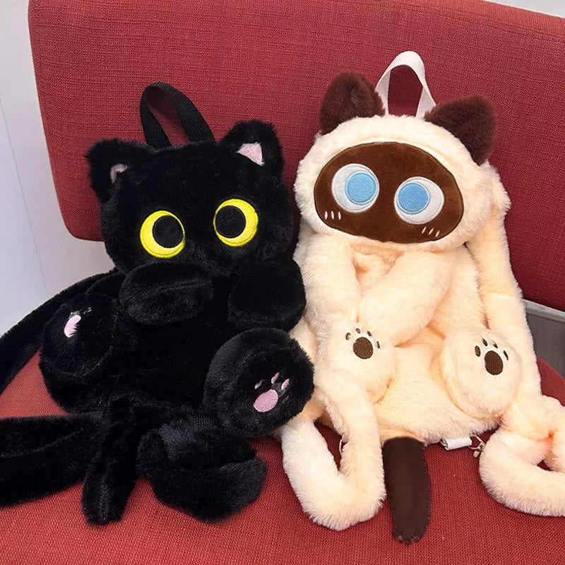Zaino in peluche per ragazze – Borsa da studente moderna