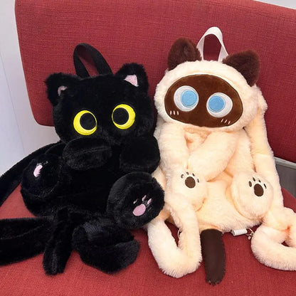 Zaino in peluche per ragazze – Borsa da studente moderna
