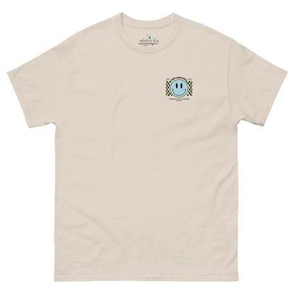 T-shirt classica da uomo con faccina sorridente "Good Vibes"