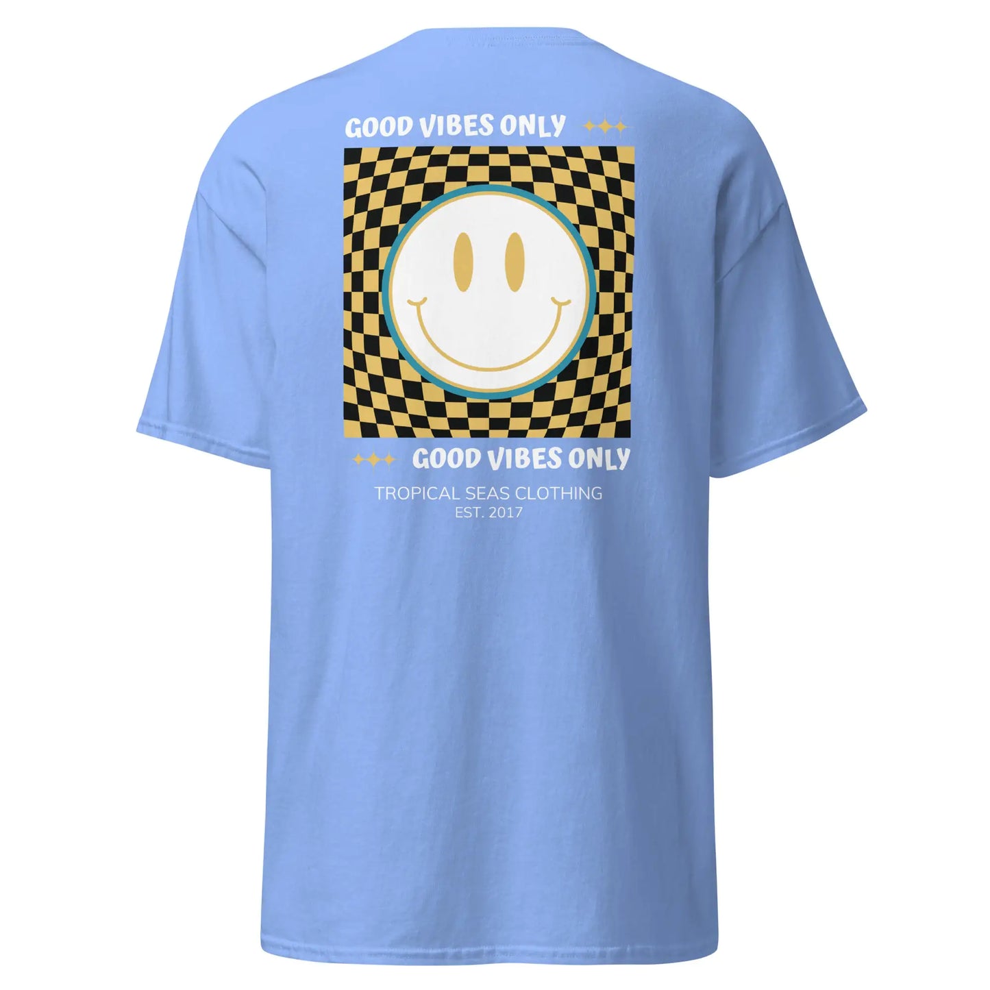 T-shirt classica da uomo con faccina sorridente "Good Vibes"
