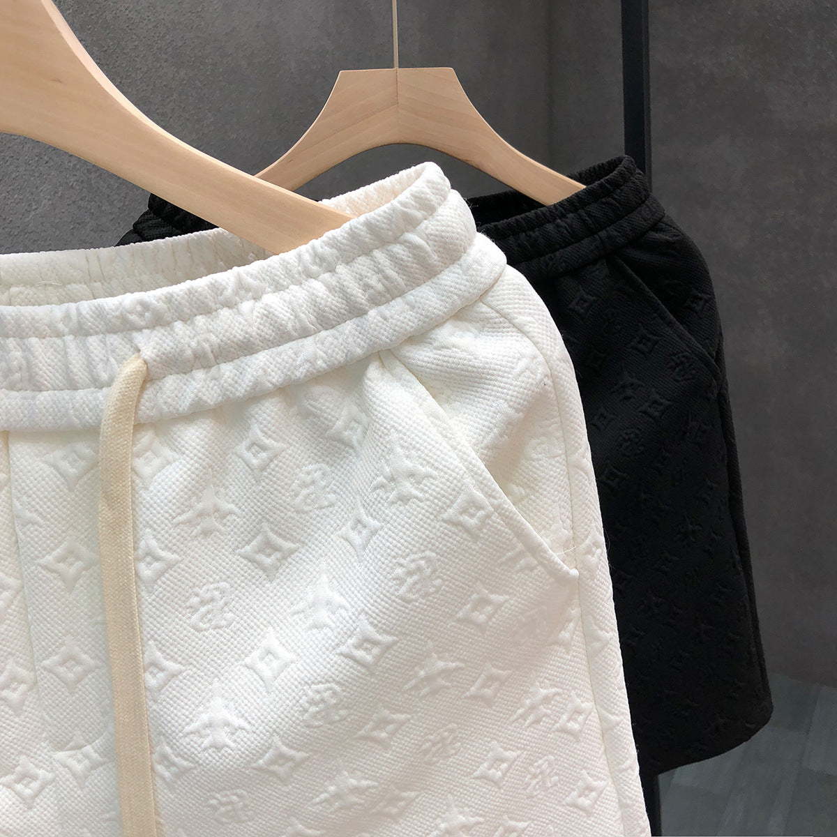 Pantaloncini jacquard bianchi per pantaloncini da uomo