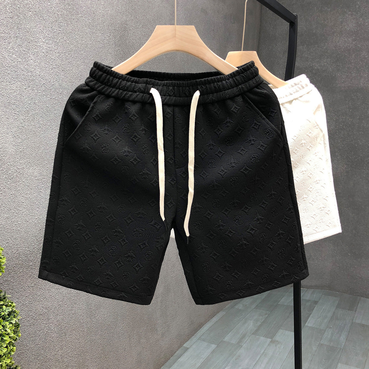 Pantaloncini jacquard bianchi per pantaloncini da uomo