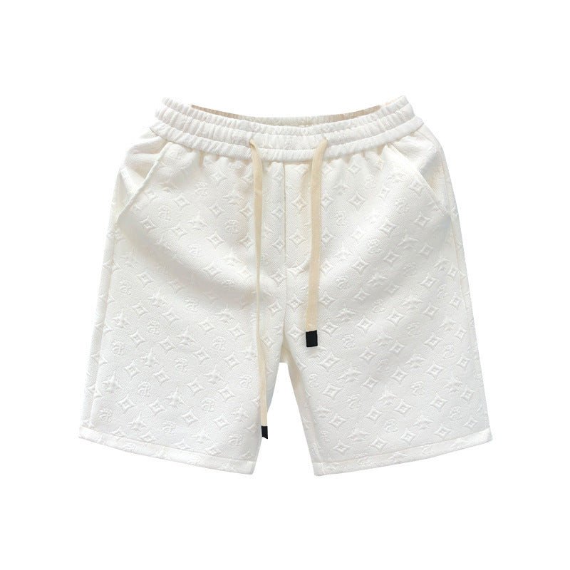 Pantaloncini jacquard bianchi per pantaloncini da uomo