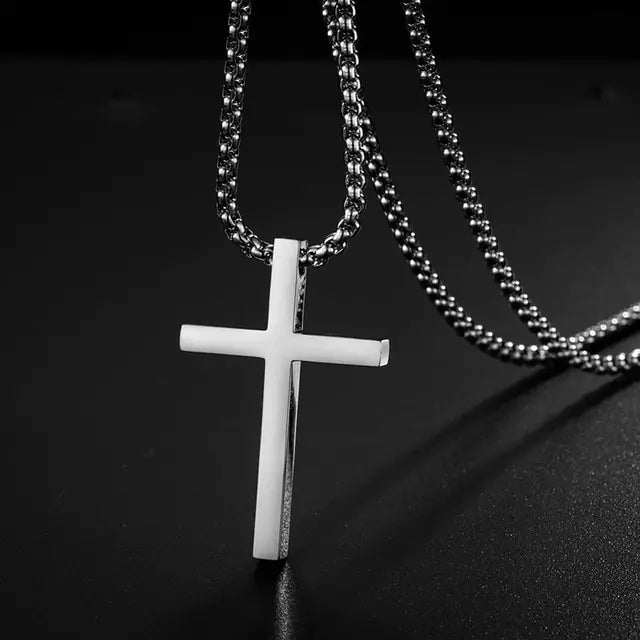 Collana a croce in acciaio  inossidabile