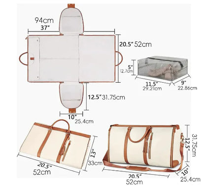Equipaje portátil de un solo hombro, impermeable, resistente al desgaste, de gran capacidad, bolsa de viaje