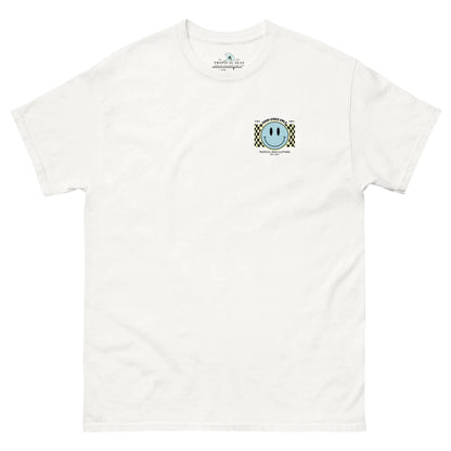 T-shirt classica da uomo con faccina sorridente "Good Vibes"