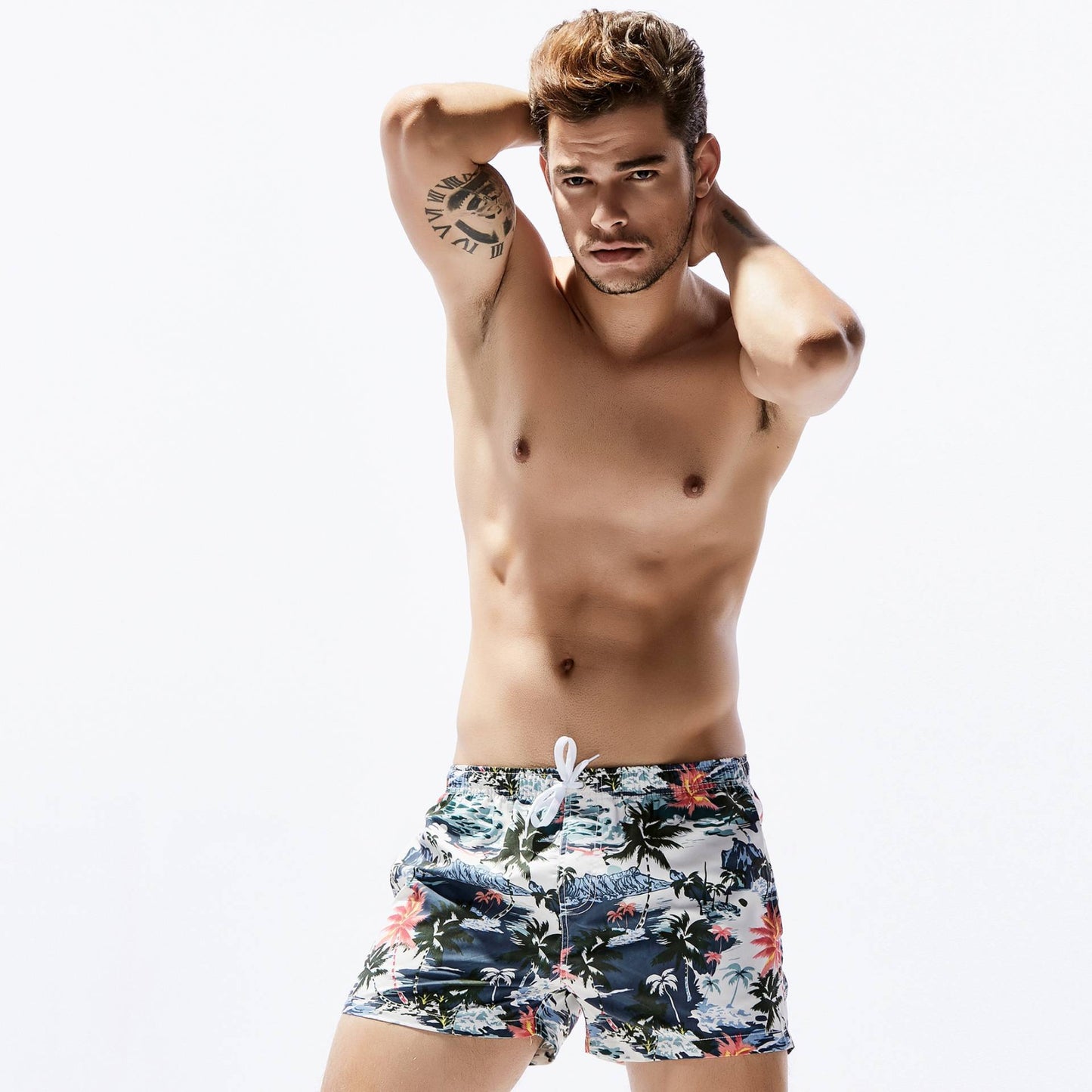 Pantaloni da spiaggia mimetici da uomo