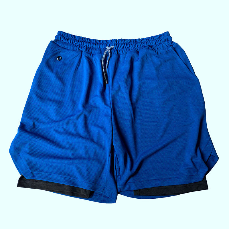Pantaloncini da corsa da uomo 2 in 1 in rete ad asciugatura rapida