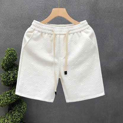 Pantaloncini jacquard bianchi per pantaloncini da uomo