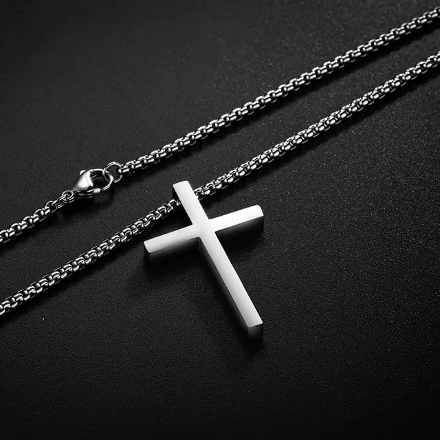 Collana a croce in acciaio  inossidabile