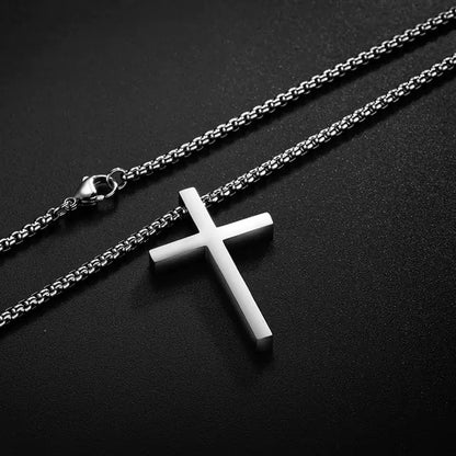 Collana a croce in acciaio  inossidabile