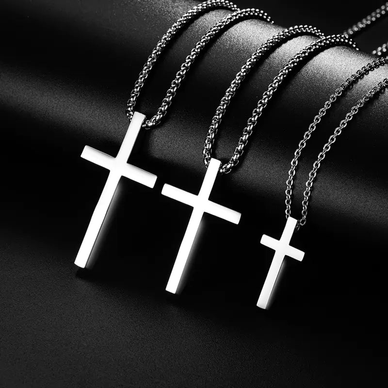 Collana a croce in acciaio  inossidabile