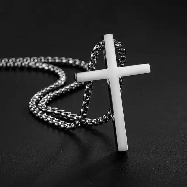 Collana a croce in acciaio  inossidabile
