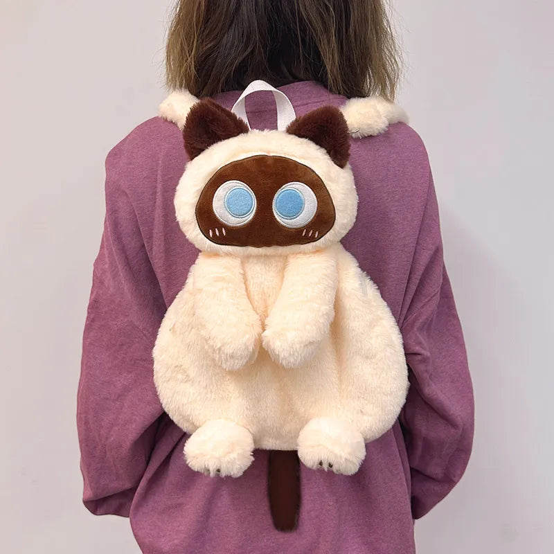 Zaino in peluche per ragazze – Borsa da studente moderna